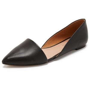 Madewell Lydia Black Leather Flat